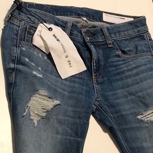Rag & Bone destressed low rise bf jeans